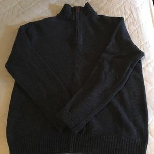 J. Crew 100% Lambswool 3/4 Quarter ZIP Up Sweater